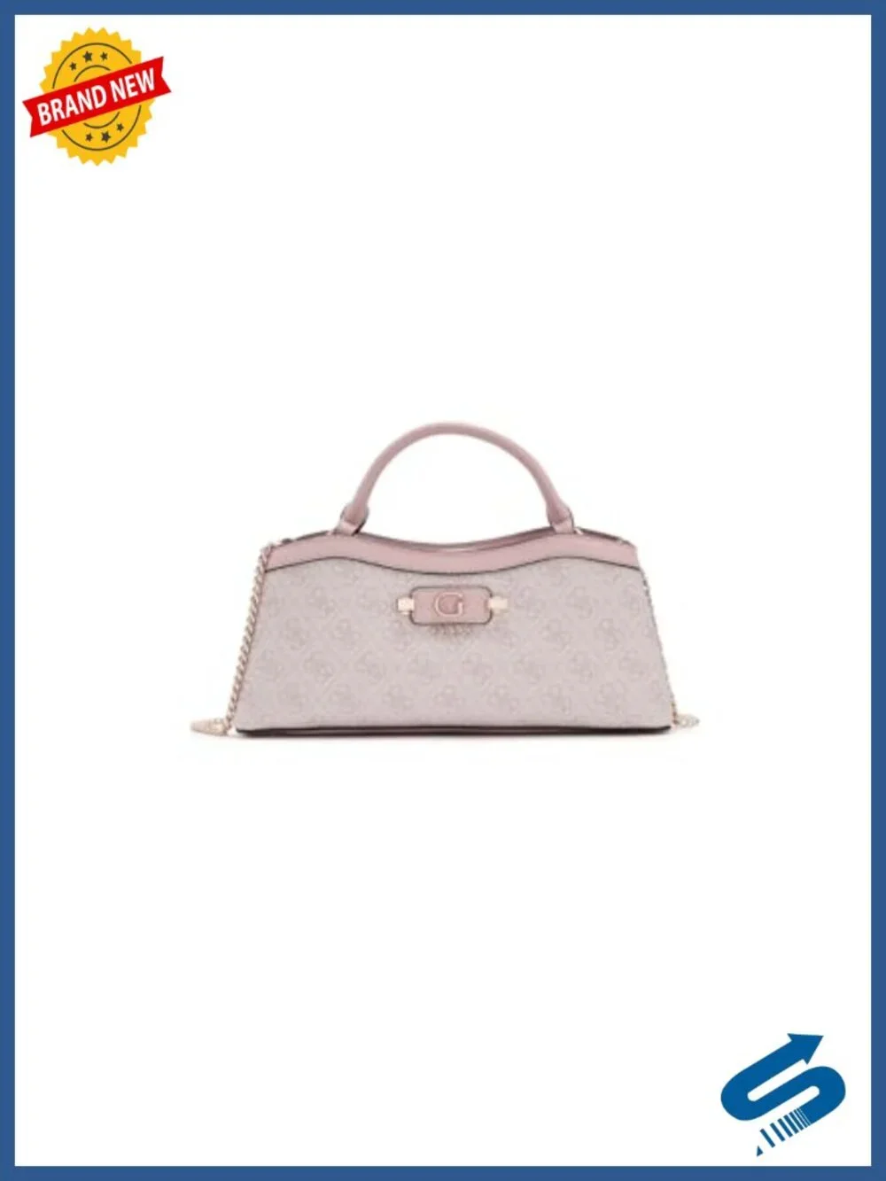 Small Double Compartment Satchel with Crossbody Strap
